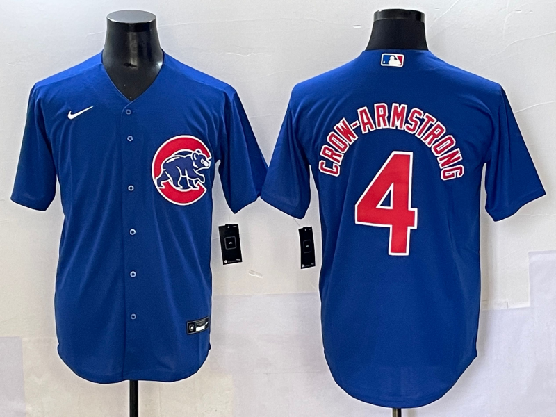 Men's Chicago Cubs Pete Crow-Armstrong #4 Royal Limited Jersey